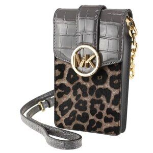 NWT - Michael Kors Women's Carmen Calf Hair and Crocodile Embossed Crossbody Bag
